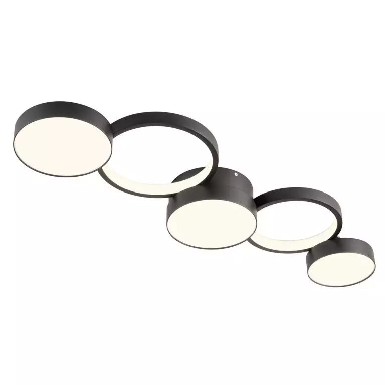 PLAFONNIEUR 5 DIFFUSEURS NOIR 65W 3000K