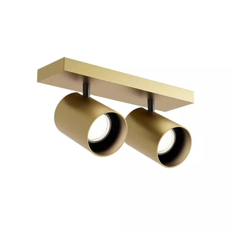 PLAFONNIER SURFACE DOUBLE MATT GOLD GU10 EXCLUT