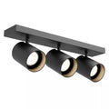 PLAFONNIER SURFACE TRIPLES NOIR GU10 EXCLUT