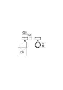 PLAFONNIER SURFACE SIMPLE BLANC GU10 EXCLUT