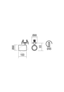 PLAFONNIER ENCASTRÉ MATT GOLD GU10 EXCLUT