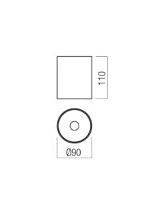 PLAFONNIER 1 SEUL COMPACT NICKEL BRUMEUX 15.5W 3000K
