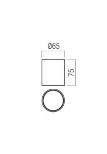 PLAFONNIER CAFÉ ARGENTÉ 6.5W 3000K Ø65