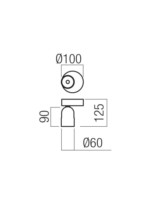 PLAFONNIER 1 PLACE NOIR MAT/ ARGENT CAFÉ 8.5W 2700K