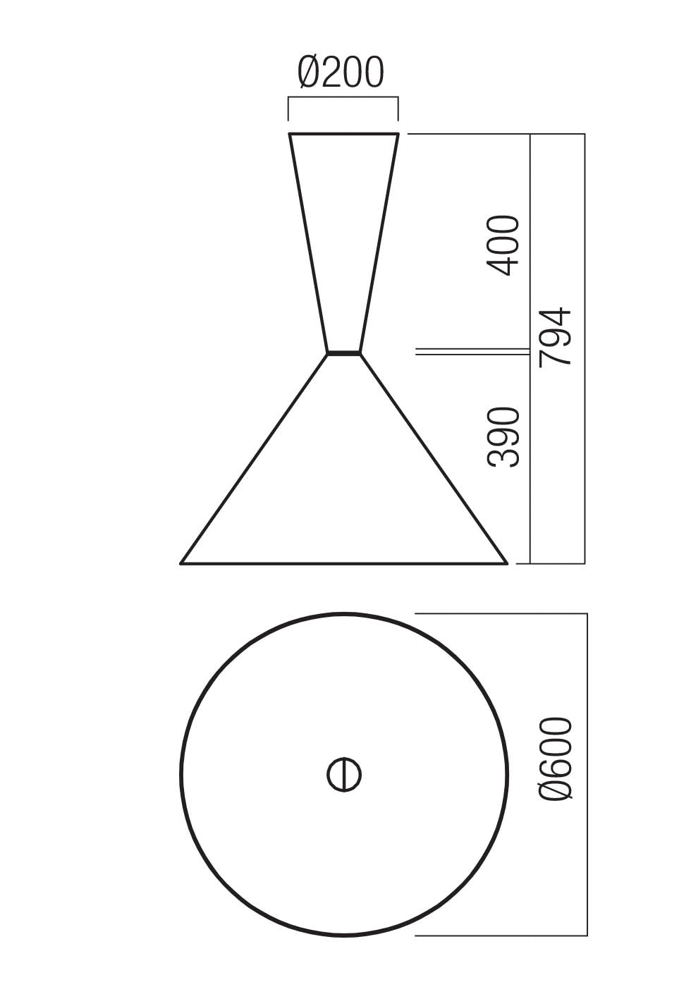 PLAFONNIER MATT AUBRUN IP20 Ø600