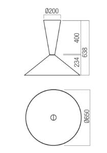 PLAFONNIER BLANC MATT IP20 Ø650