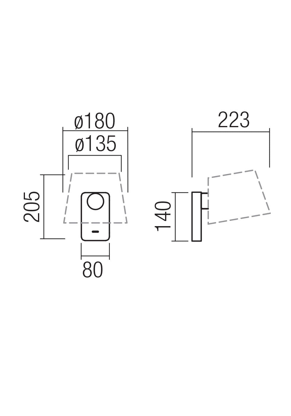APPLIQUE MURALE BRONZE 15W E27